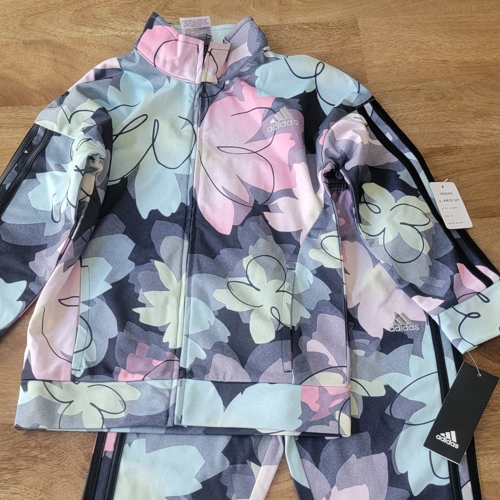 NWT Adidas Girls Track Jacket Pants Set